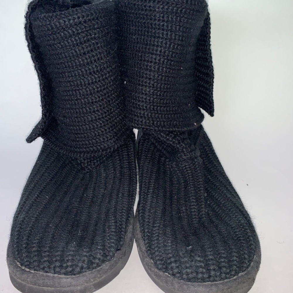 UGG Black Knit Boots